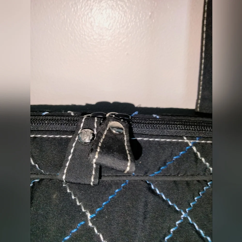 Vera Bradley (Black) Quilted Laptop Computer Carrier Tote Bag